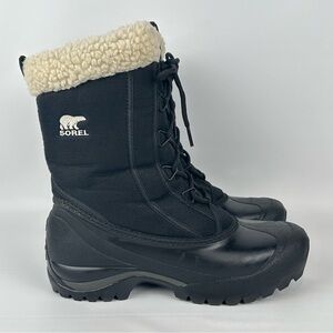 Sorel Cumberland Boots Waterproof Insulated Faux Fur Winter Snow Black Women’s 8